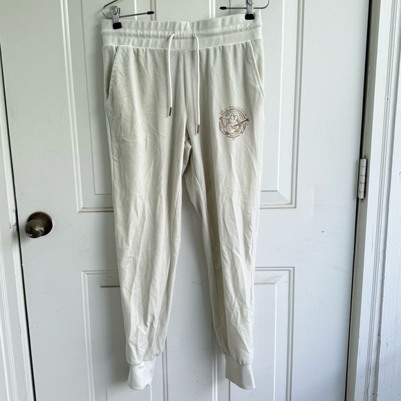 True Religion Logo Tappered Jogger Pants Lounge Comfort Basics S - Picture 1 of 6